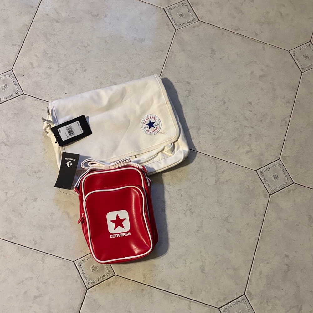 Converse Red and White Men's or Women's Messenger Bag Duo have another no marks